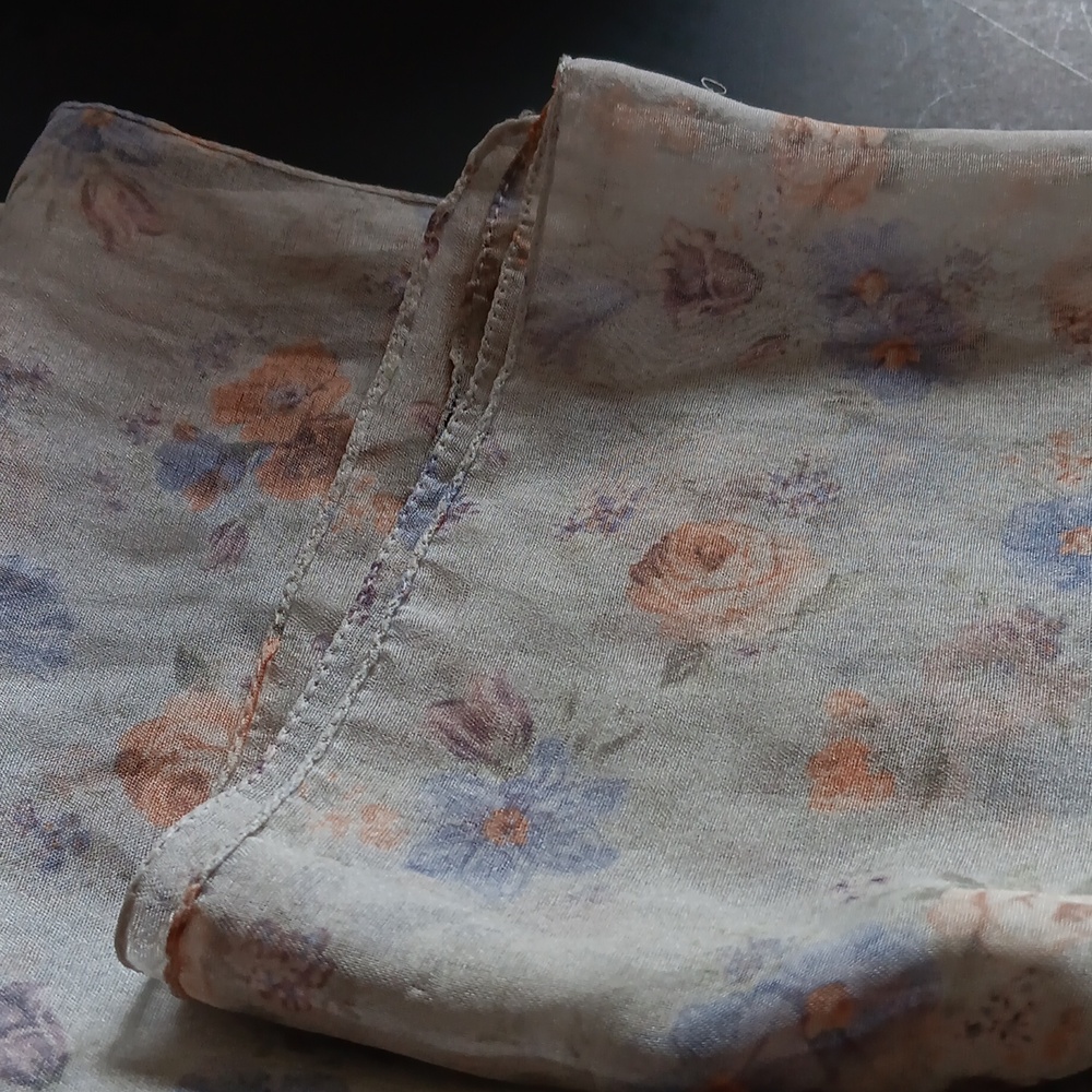 Blue flower Scarf